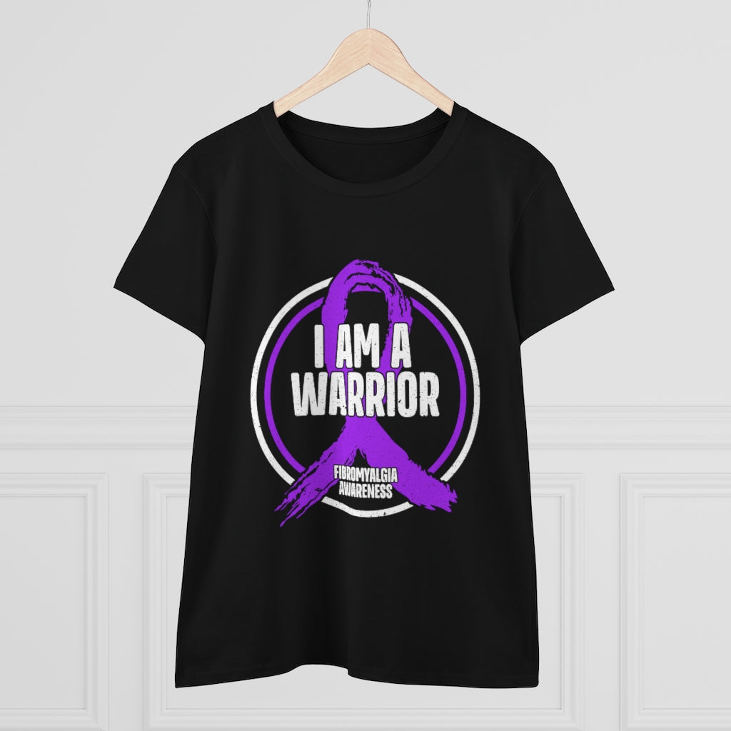 Fibromyalgia Awareness I Am A Warrior Women's Heavy Cotton Tee