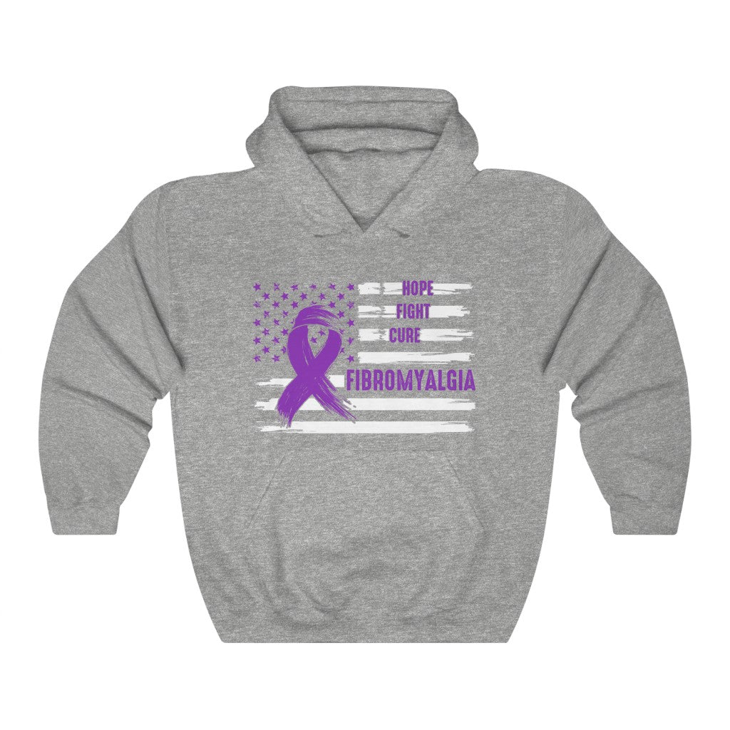 Hope Fight Cure Fibromyalgia Hooded Sweatshirt