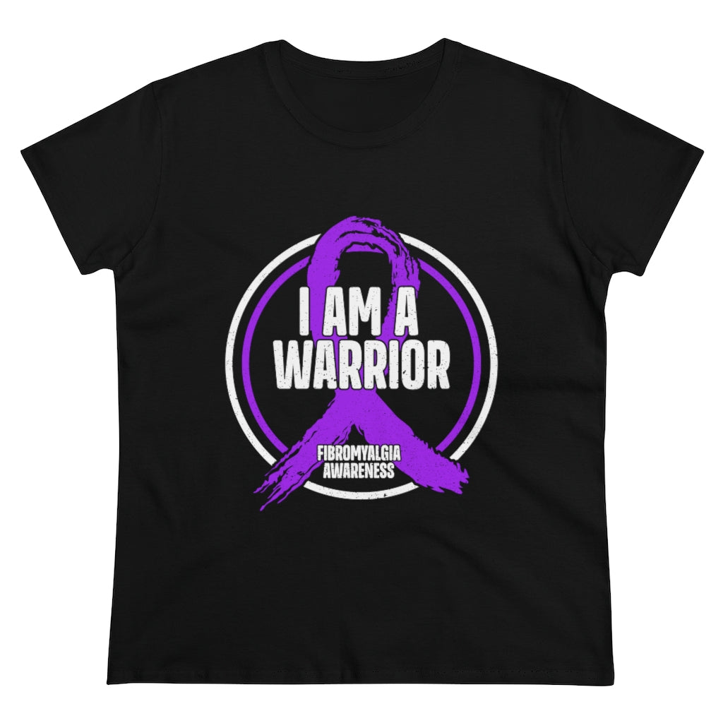 Fibromyalgia Awareness I Am A Warrior Women's Heavy Cotton Tee