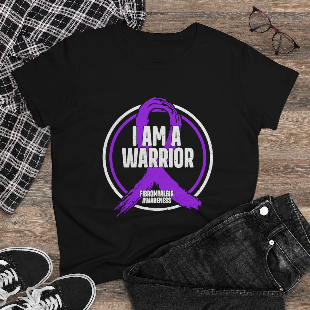 Fibromyalgia Awareness I Am A Warrior Women's Heavy Cotton Tee