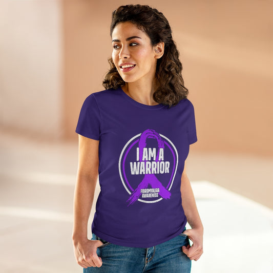 Fibromyalgia Awareness I Am A Warrior Women's Heavy Cotton Tee