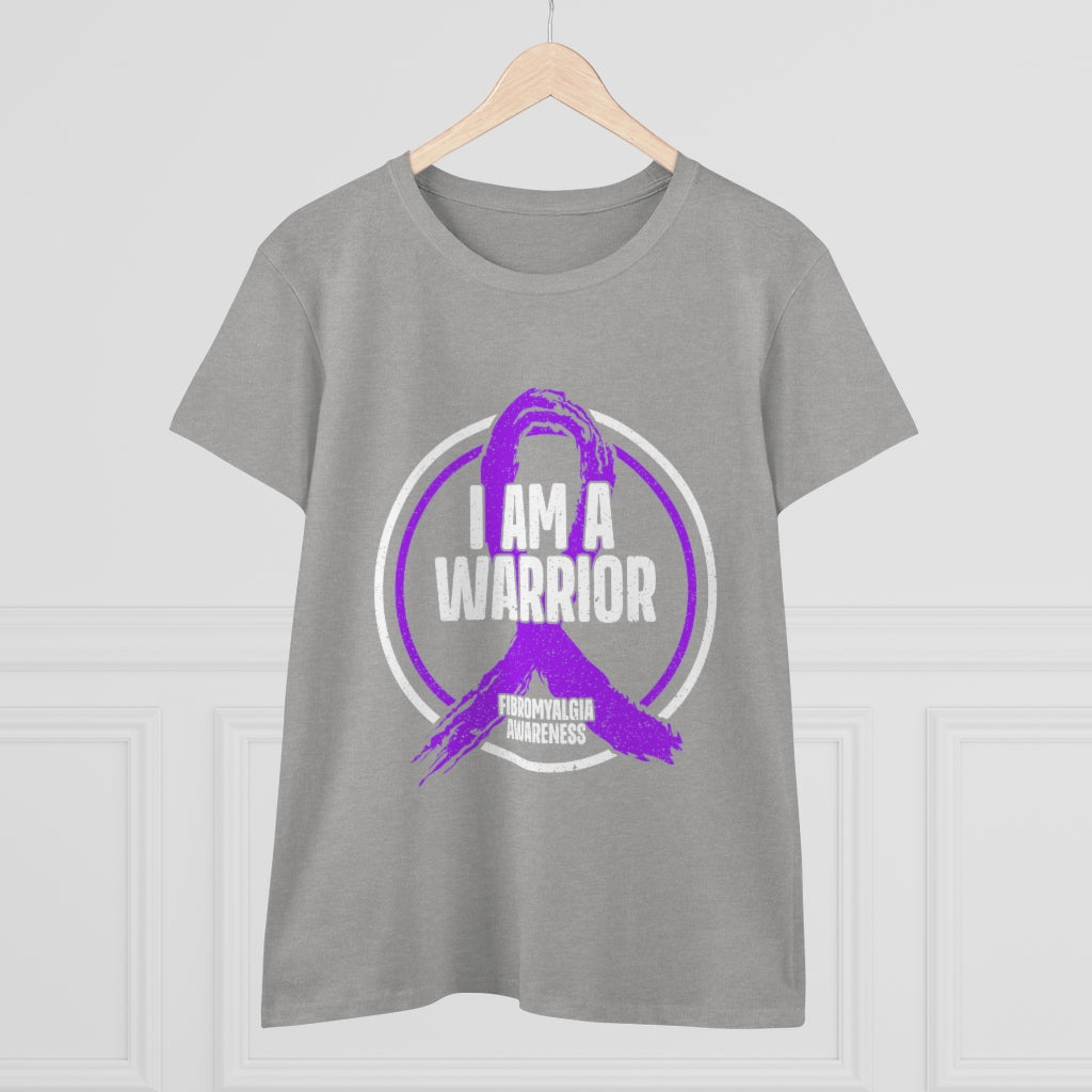 Fibromyalgia Awareness I Am A Warrior Women's Heavy Cotton Tee