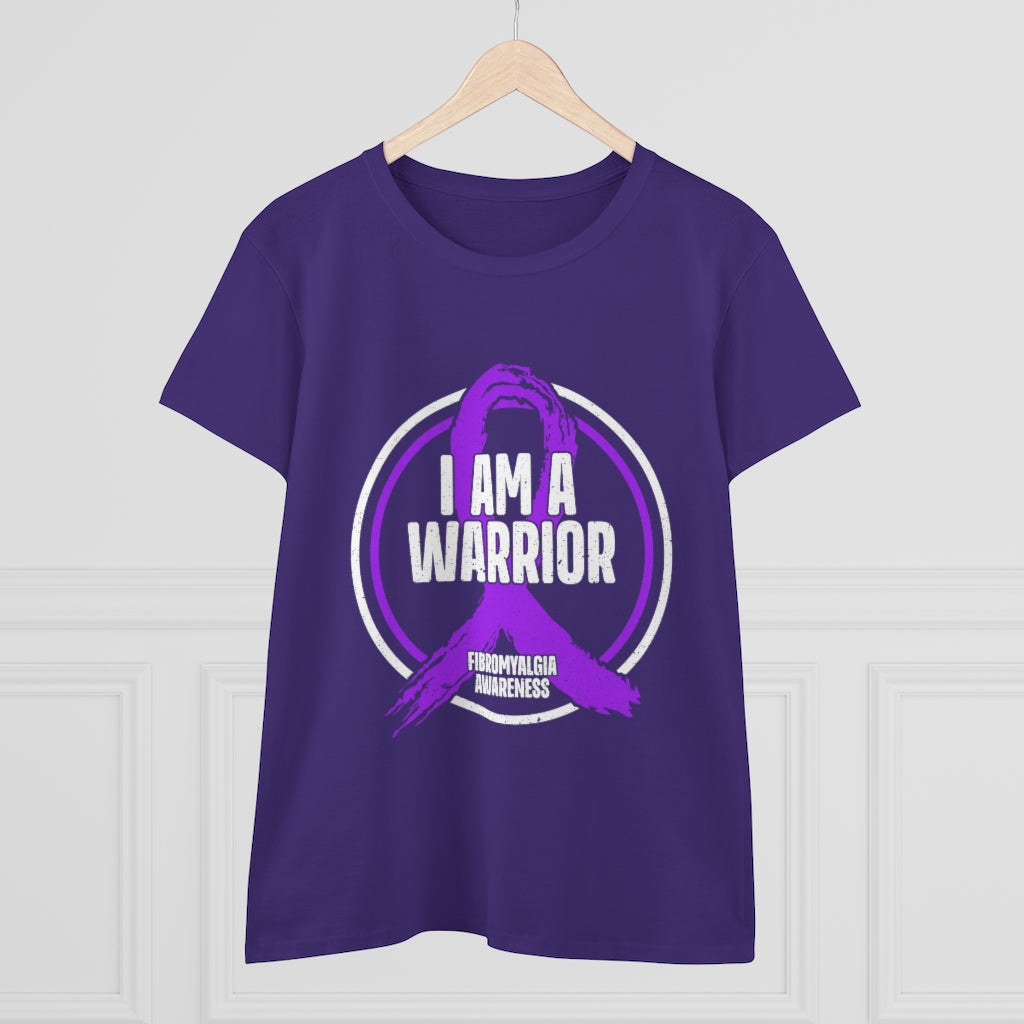 Fibromyalgia Awareness I Am A Warrior Women's Heavy Cotton Tee