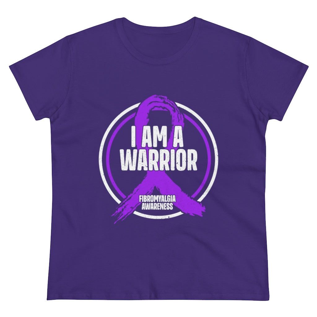 Fibromyalgia Awareness I Am A Warrior Women's Heavy Cotton Tee