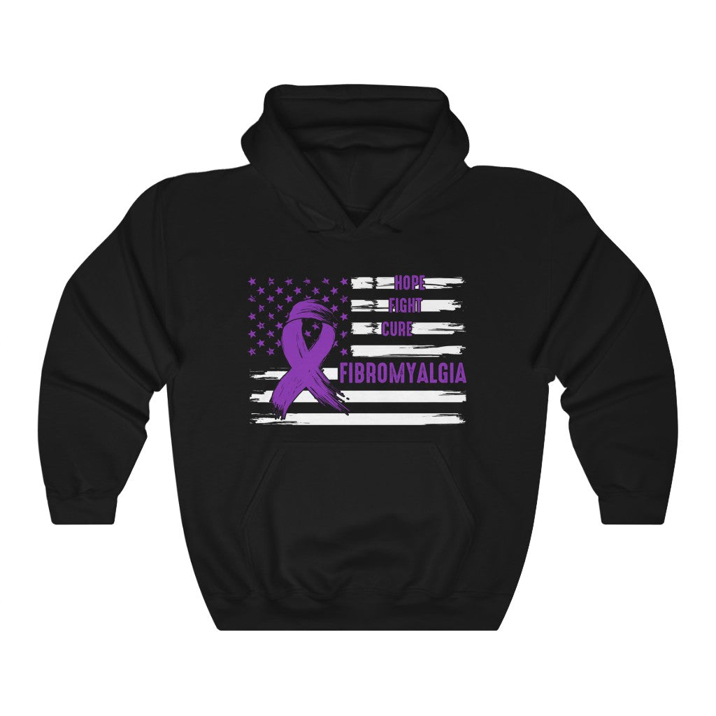 Hope Fight Cure Fibromyalgia Hooded Sweatshirt