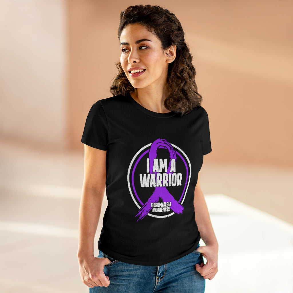 Fibromyalgia Awareness I Am A Warrior Women's Heavy Cotton Tee