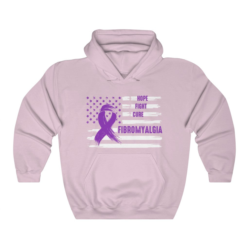 Hope Fight Cure Fibromyalgia Hooded Sweatshirt