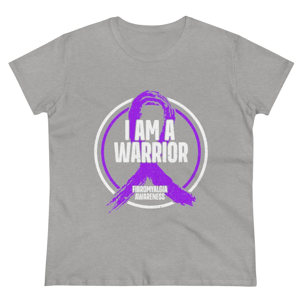 Fibromyalgia Awareness I Am A Warrior Women's Heavy Cotton Tee